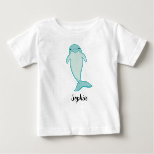 Personalized Kids Dolphin Girls Baby T-Shirt