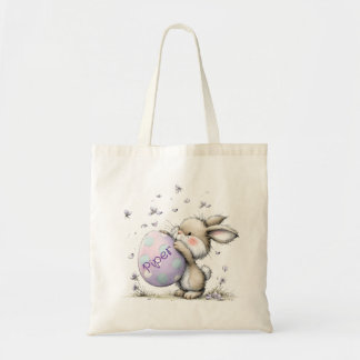 Personalized Kids Easter Tote Bag