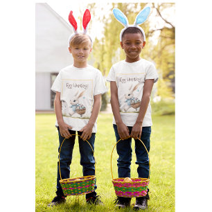 Personalized Kids Egg Hunting T-Shirt   Easter