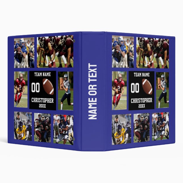 Personalized kids Football Photo Album 3 Ring Binder (Background)