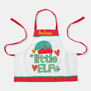 Personalized Kids Fun Santa Helper Elf Christmas Apron