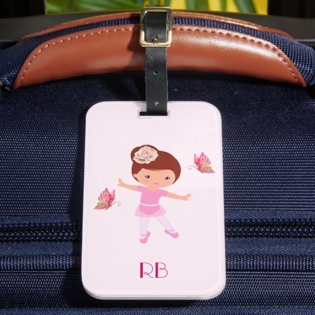 Personalized kids Girl Luggage Tag (Front Insitu 2)