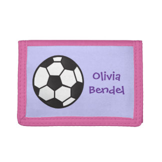 Personalized Kids Girls Soccer Football Wallet