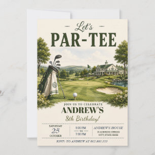 Personalized Kids Golf Birthday Invitation