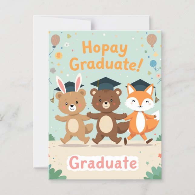 Personalized Kids Graduation Card (Front)