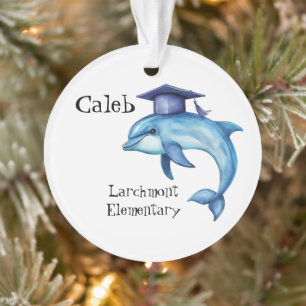 Personalized Kids Graduation Dolphin Ornament