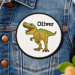 Personalized Kids Green T-REX Dinosaur  Patch<br><div class="desc">Fun    very scary    green t-rex dinosaur with child's name. You can change the text,  font style and color.</div>