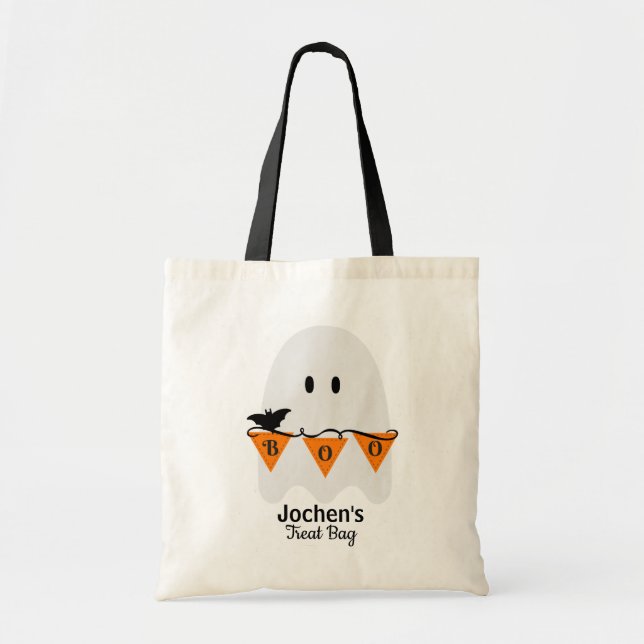 Personalized Kids Halloween Treat Bag (Front)