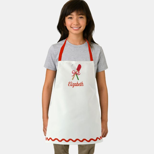 Personalized Kids Holiday Baking  Apron (Insitu)