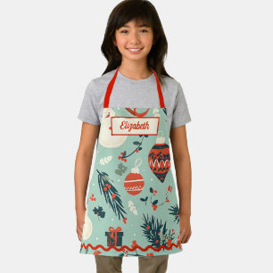 Personalized Kids Holiday Baking Apron
