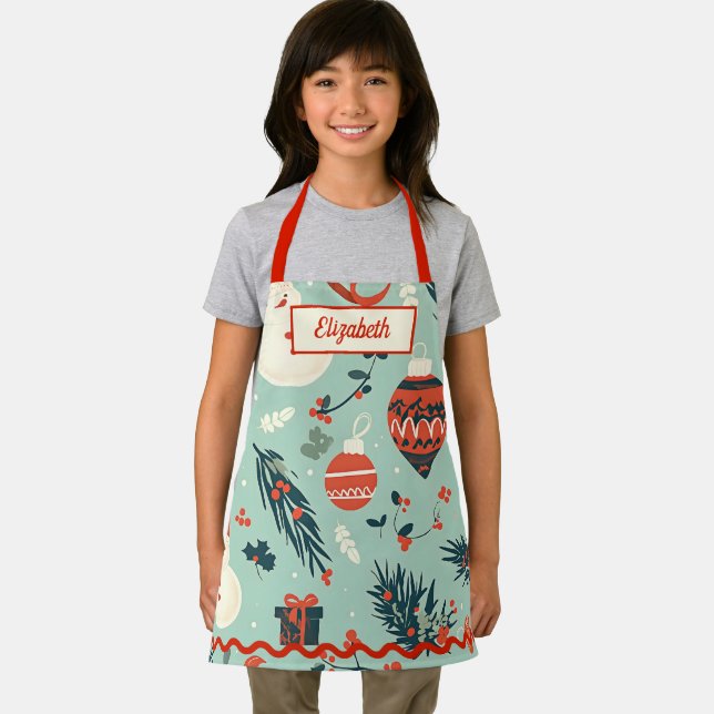 Personalized Kids Holiday Baking  Apron (Insitu)