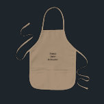 Personalized Kids Junior Grillmaster Apron<br><div class="desc">This personalized apron lets that junior grillmaster be prepared for helping out around the grill.</div>