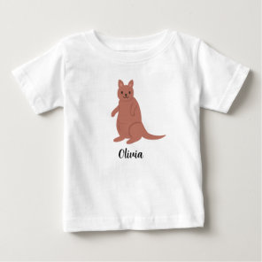 Personalized Kids Kangaroos Girls Baby T-Shirt