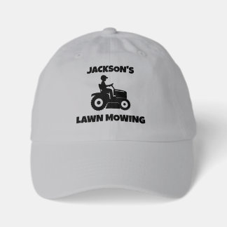 Personalized Kids Lawn Mowing Youth Dad Hat