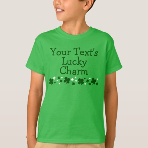 Personalized Kids Lucky Charm St Patricks Day T_Shirt
