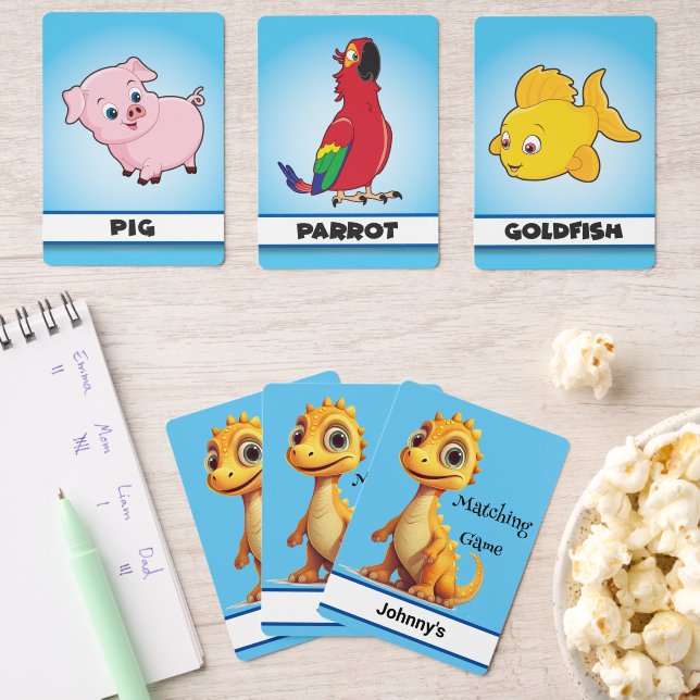 Personalized Kids Matching  Matching Game Cards (Insitu (Game Night))