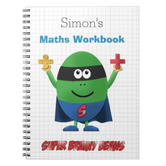 Personalized kids maths workbook notebook