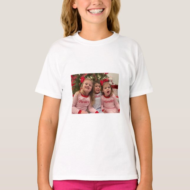Personalized Kids Monogrammed Pajamas T-Shirt (Front)