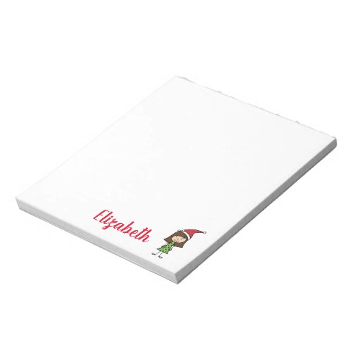 Personalized Kids Name Christmas Notepad