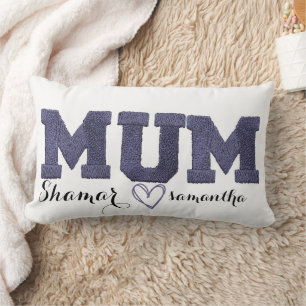 personalized kids name embroidered mother's day lumbar pillow