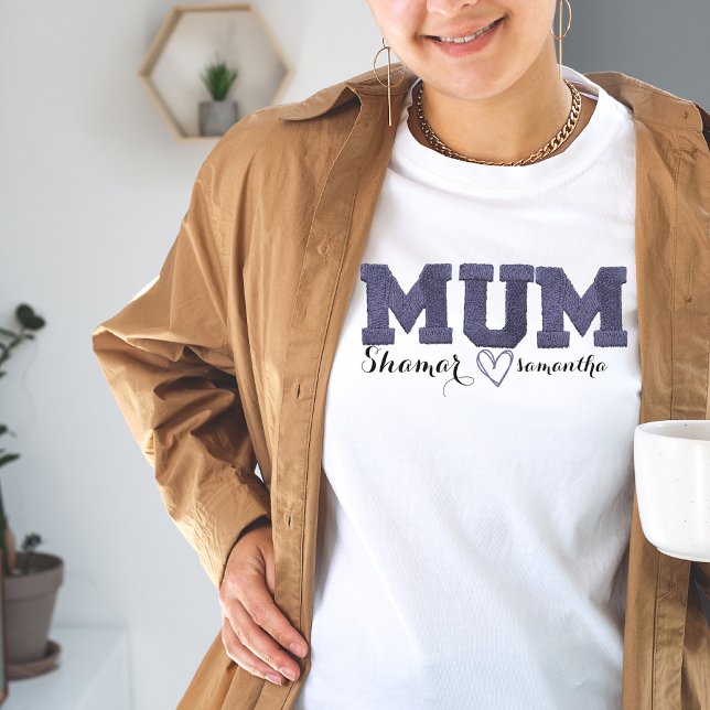 personalized kids name embroidered mother's day  T-Shirt (Creator Uploaded)