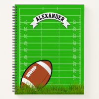 Personalized Kids Name Football Notebook