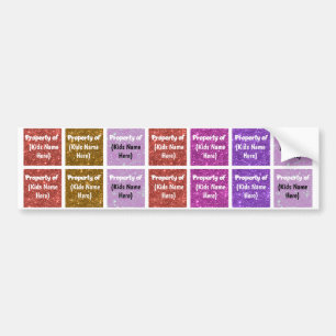 Personalized Kids Name Labels; Waterproof Stickers
