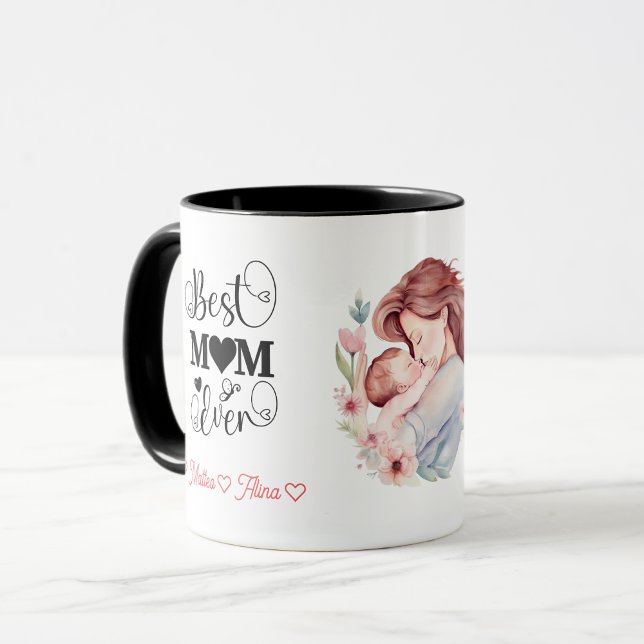 Personalized kids names best mom ever coffee mug (Creator Uploaded)