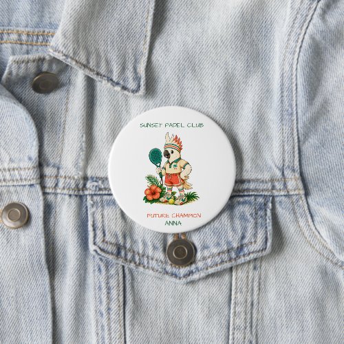 Personalized Kids Padel Backpack Pin Custom Name