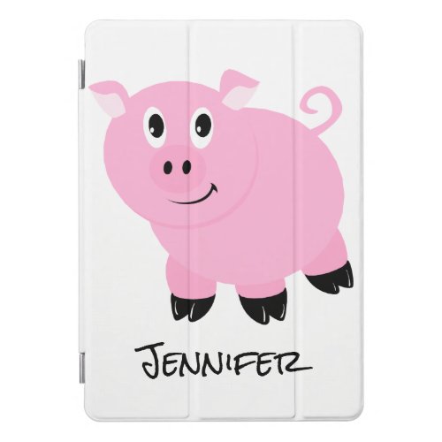 Personalized Kids Pink Pig Cute Little Pigs Animal iPad Pro Cover