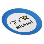 Personalized kids plate | Star design for children (Right Side)