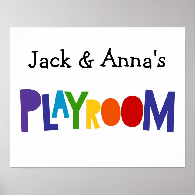 Personalized Kids Playroom Wall Art (Front)