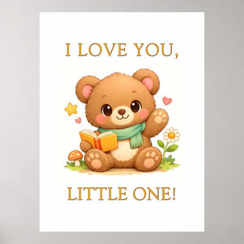 Personalized Kids Posters | Fairytale Reading Bear