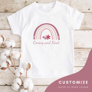 Personalized Kids Rainbow Floral T-Shirt