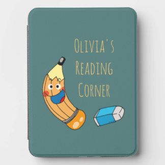 Personalized Kids Reading Corner Cute Pencil Art Kindle Cover