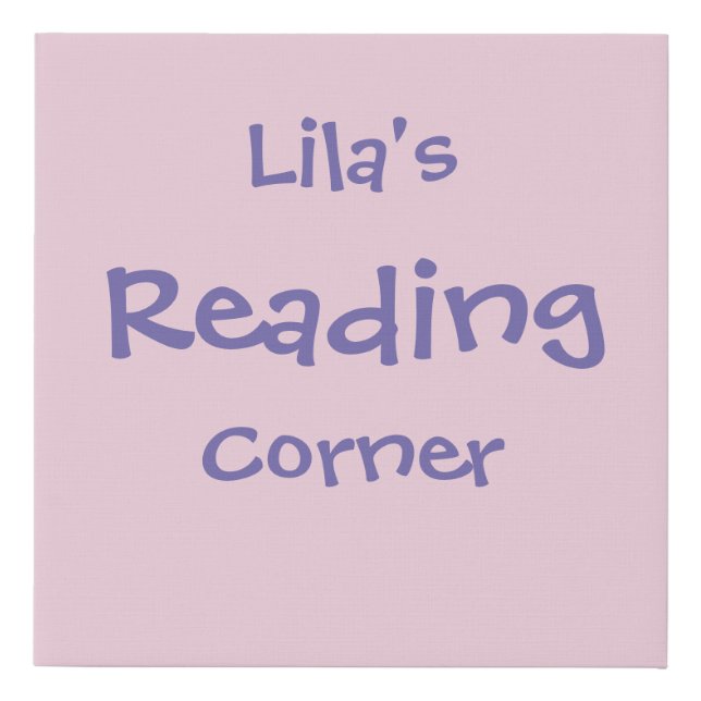 Personalized Kids' Reading Corner Wall Sign (Front)