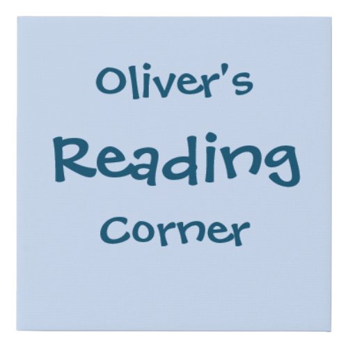Personalized Kids Reading Corner Wall Sign