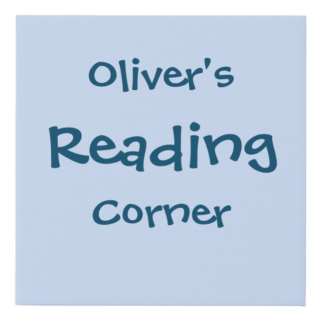 Personalized Kids' Reading Corner Wall Sign (Front)