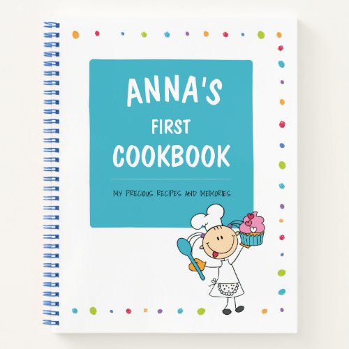 Personalized kids recipe book