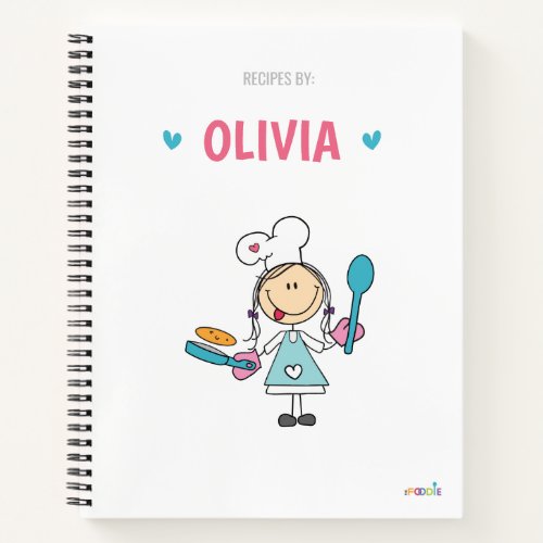 Personalized kids recipe book