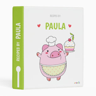 Personalized kids recipe book mini binder