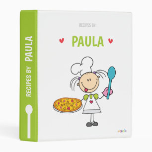 Personalized kids recipe book mini binder
