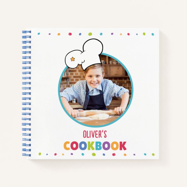Personalized Kids Recipe Book (Your Photo)  (Front)