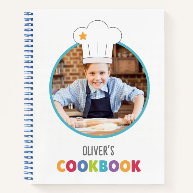 Personalized Kids Recipe Book (Your Photo)  (Front)