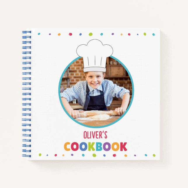 Personalized Kids Recipe Book (Your Photo)  (Front)