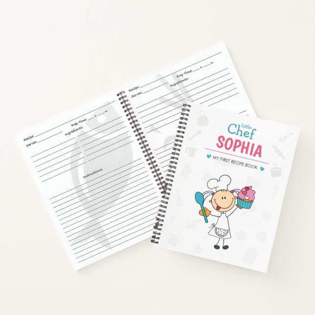 Personalized Kids Recipe Notebook – Little Chef (Inside)