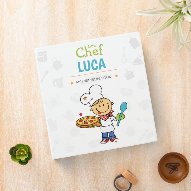 Personalized Kids Recipe Organizer 3 Ring Binder (In Situ)