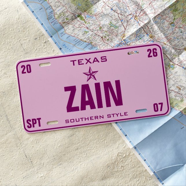 Personalized Kids Riding Toy Tag License Plate (In Situ)