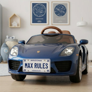 Personalized Kids Riding Toy Tag License Plate