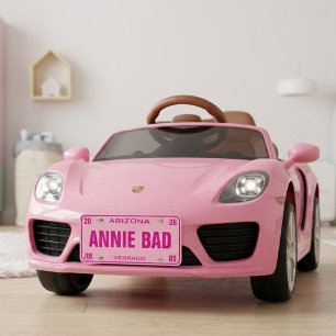 Personalized Kids Riding Toy Tag License Plate